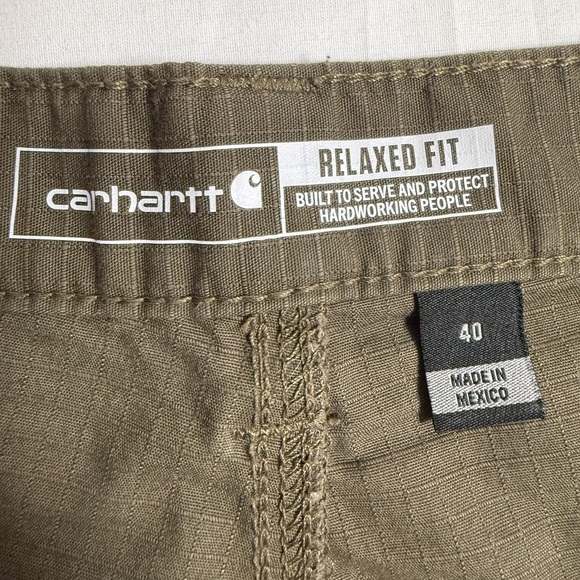 CARHARTT MEN’S FORCE RELAXED FIT RIPSTOP CARGO SHORT OLIVE SZ 40 EUC - Picture 8 of 14